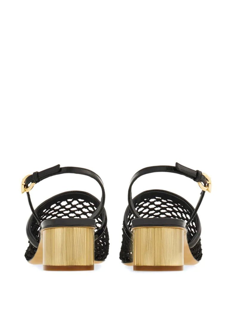 kay 40 mesh and leather slingback by Selfnex