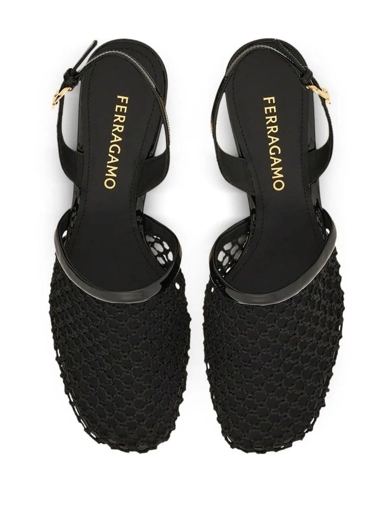 kay 40 mesh and leather slingback by Selfnex