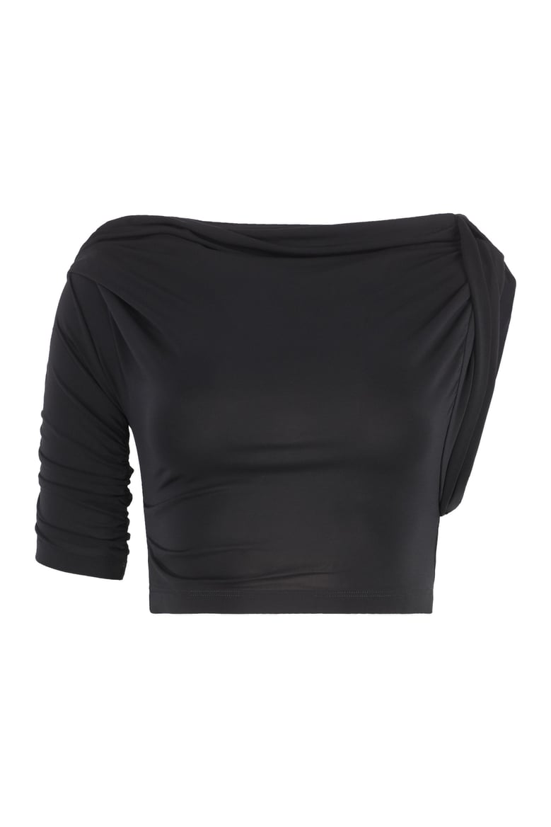 drapeado crop-top by Selfnex