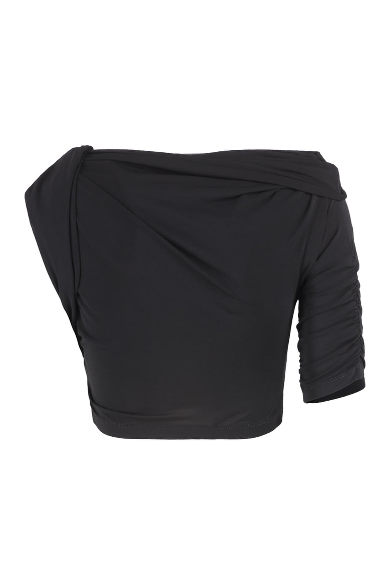 drapeado crop-top by Selfnex