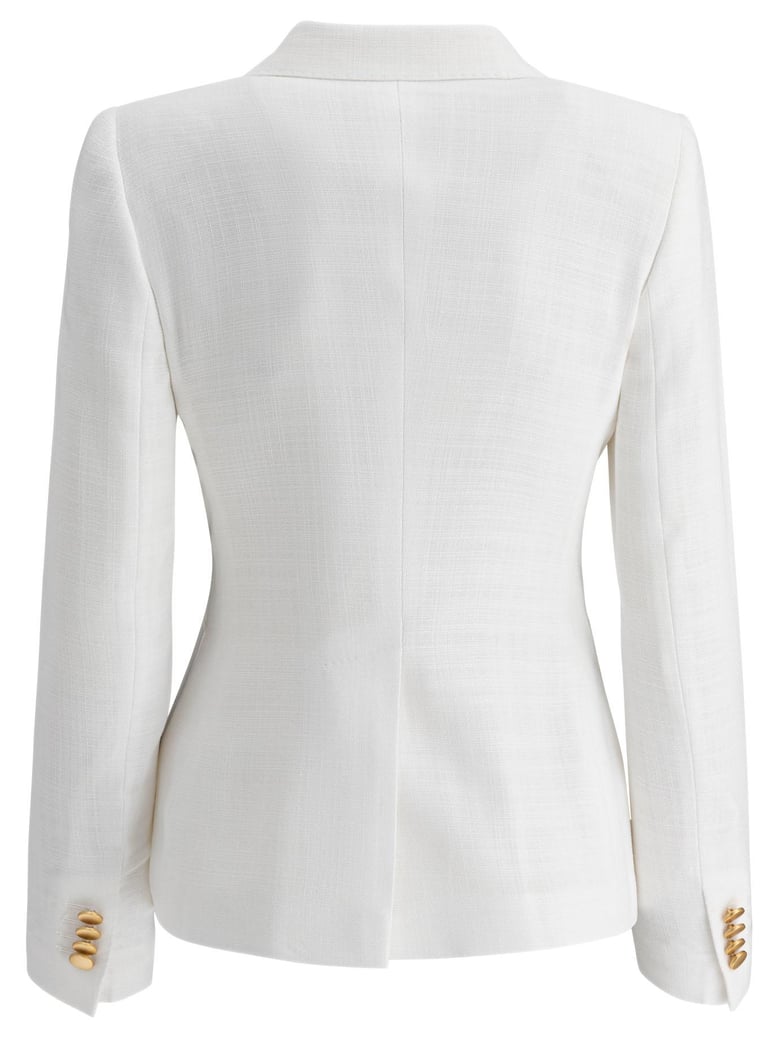 white viscose polyamide lyocell jacket by Selfnex