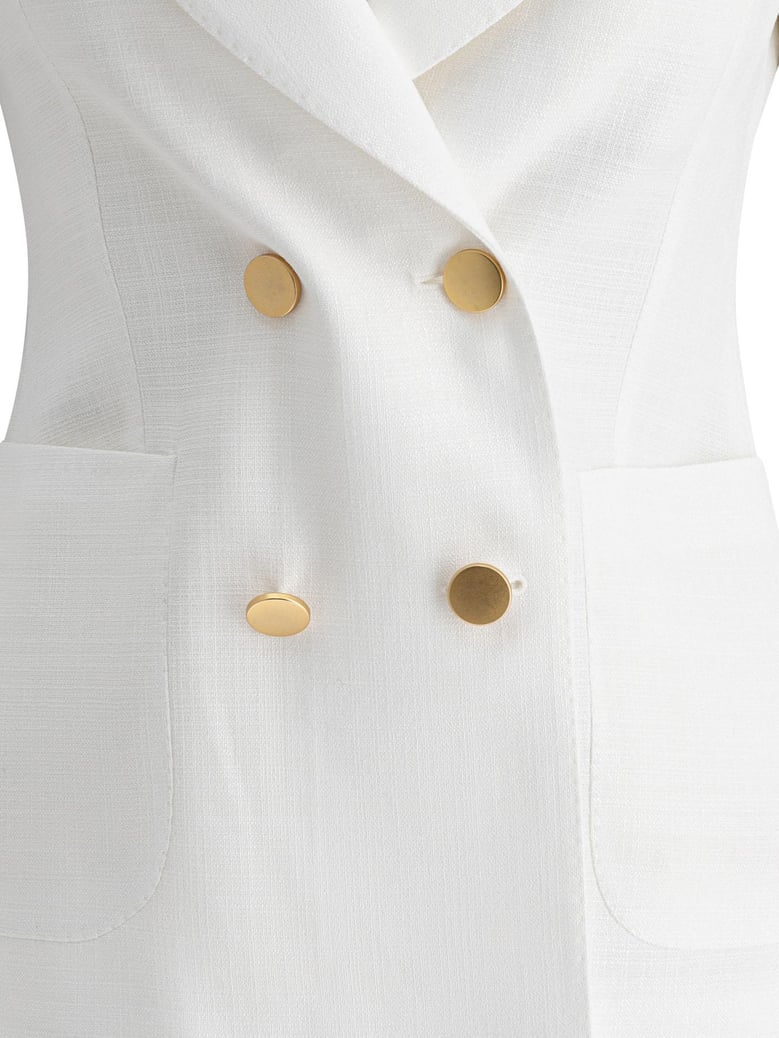 white viscose polyamide lyocell jacket by Selfnex