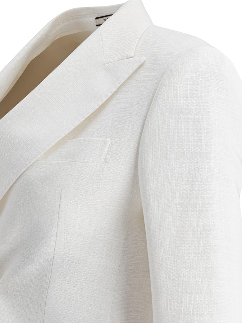 white viscose polyamide lyocell jacket by Selfnex