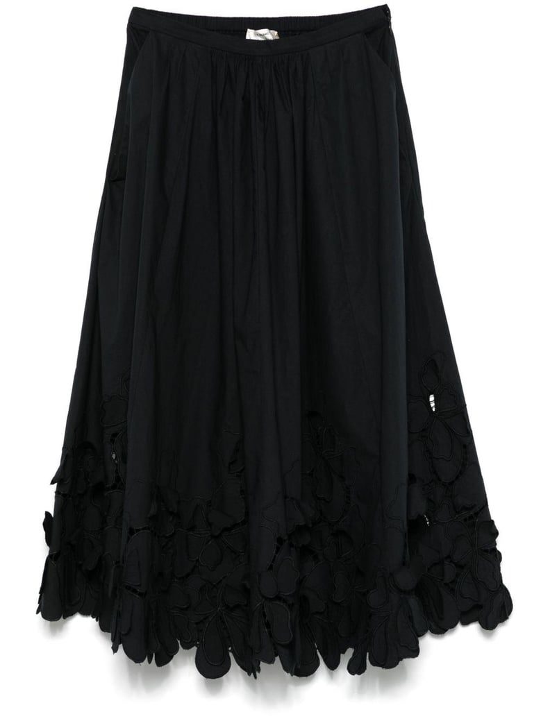 embroidered cotton skirt by Selfnex