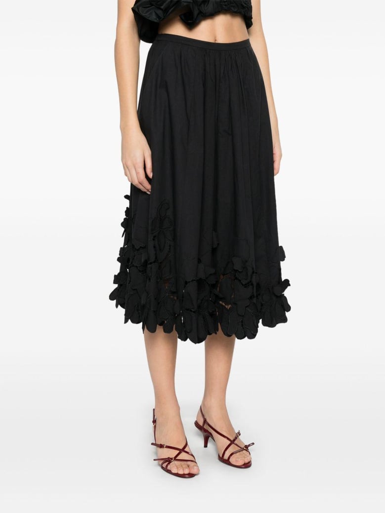 embroidered cotton skirt by Selfnex