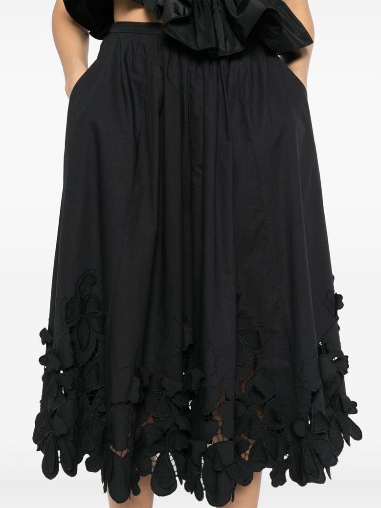 embroidered cotton skirt by Selfnex