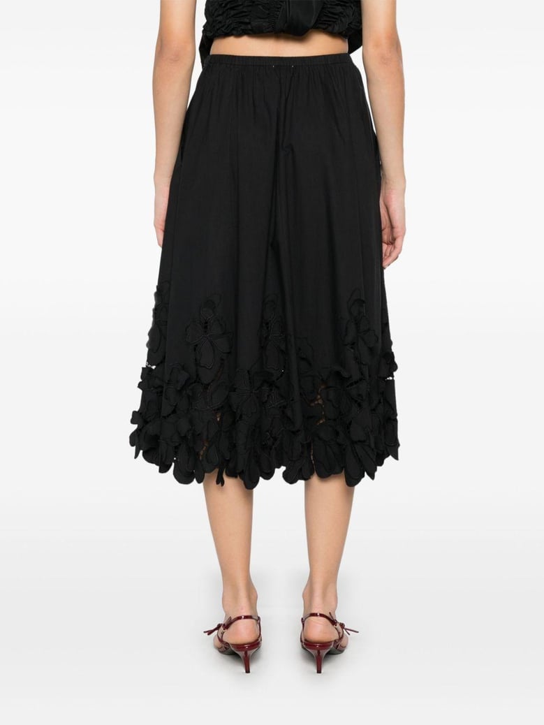 embroidered cotton skirt by Selfnex