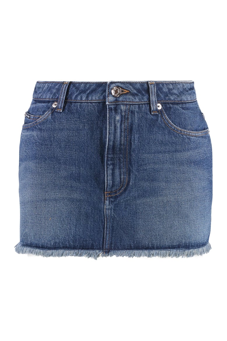 denim mini skirt by Selfnex
