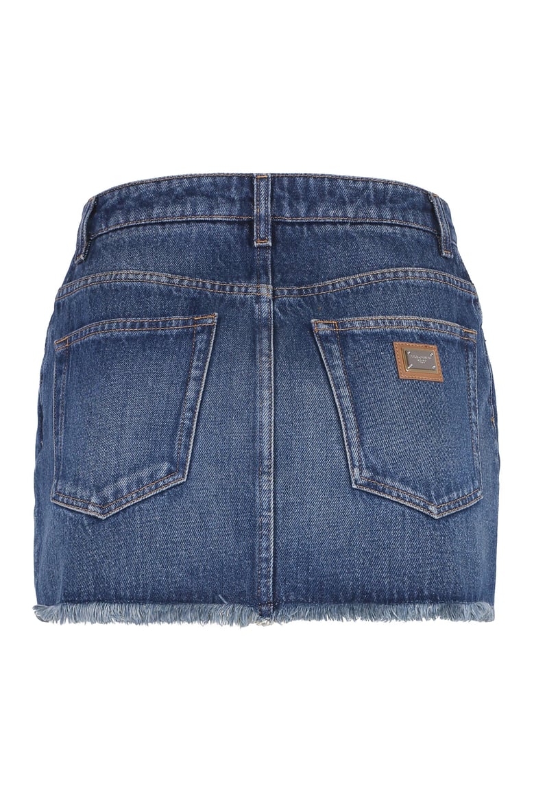 denim mini skirt by Selfnex