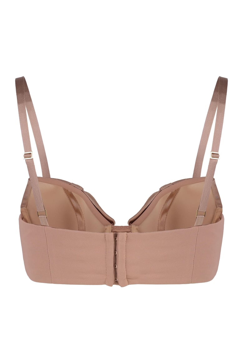 tie details crêpe top by Selfnex