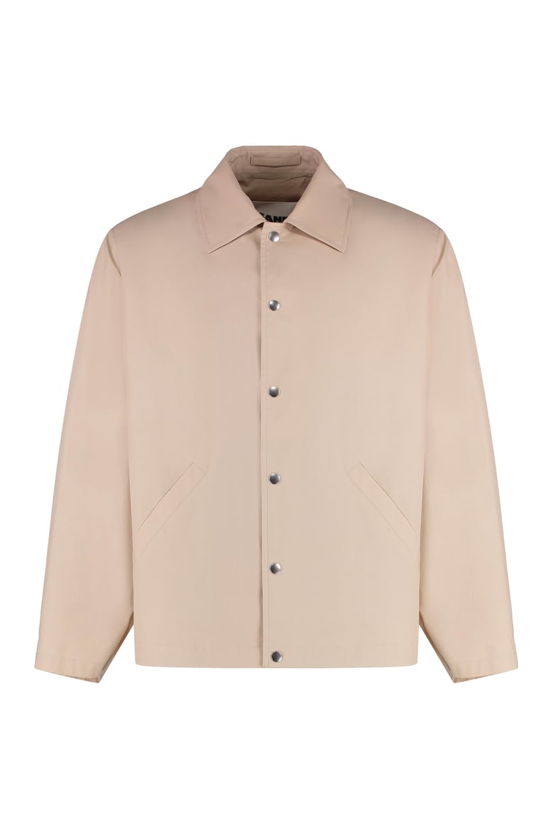 button-front cotton jacket by Selfnex