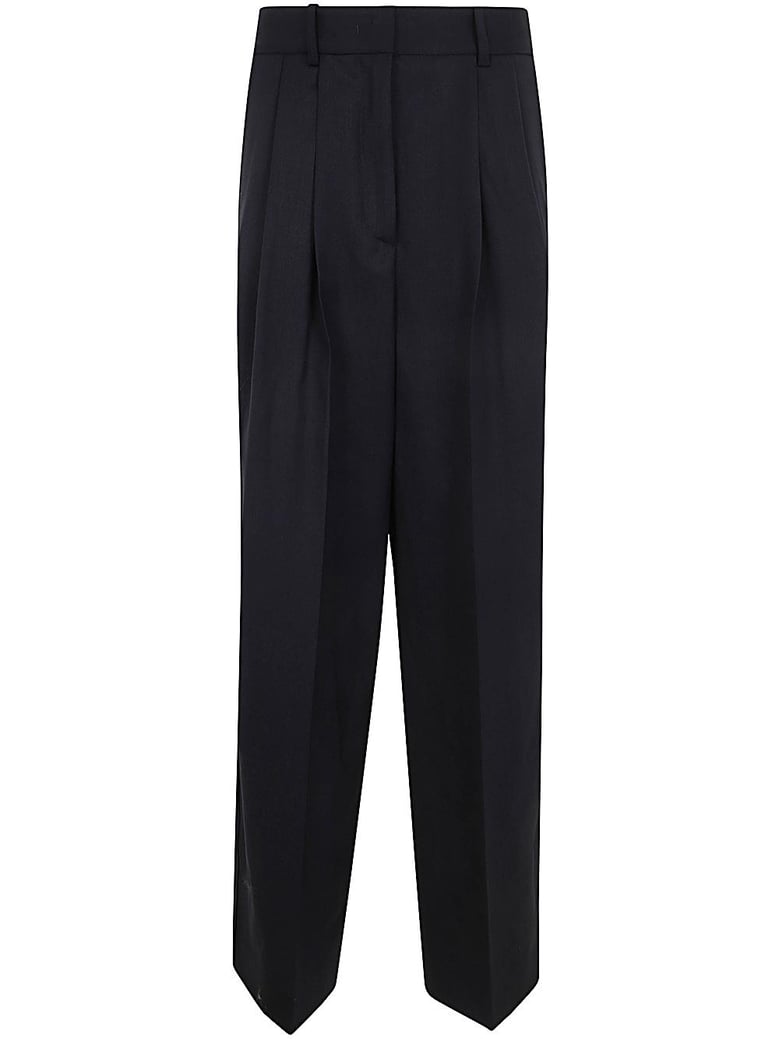 wide leg trousers with pences by Selfnex