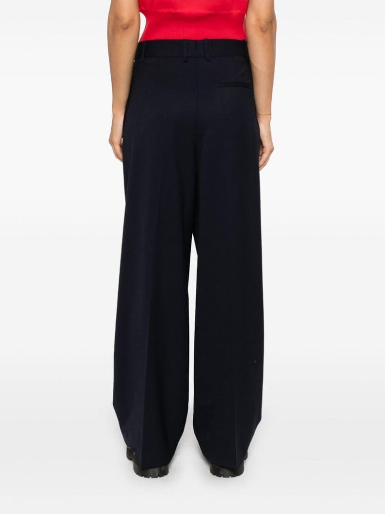 wide leg trousers with pences by Selfnex