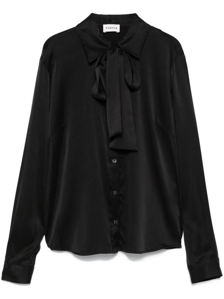 silk shirt with ribbon by Selfnex