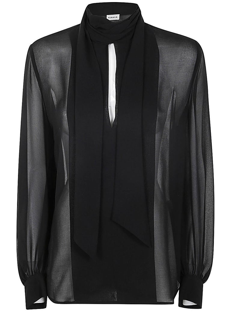 georgette blouson shirt by Selfnex
