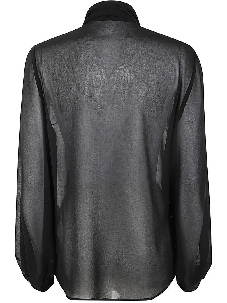 georgette blouson shirt by Selfnex