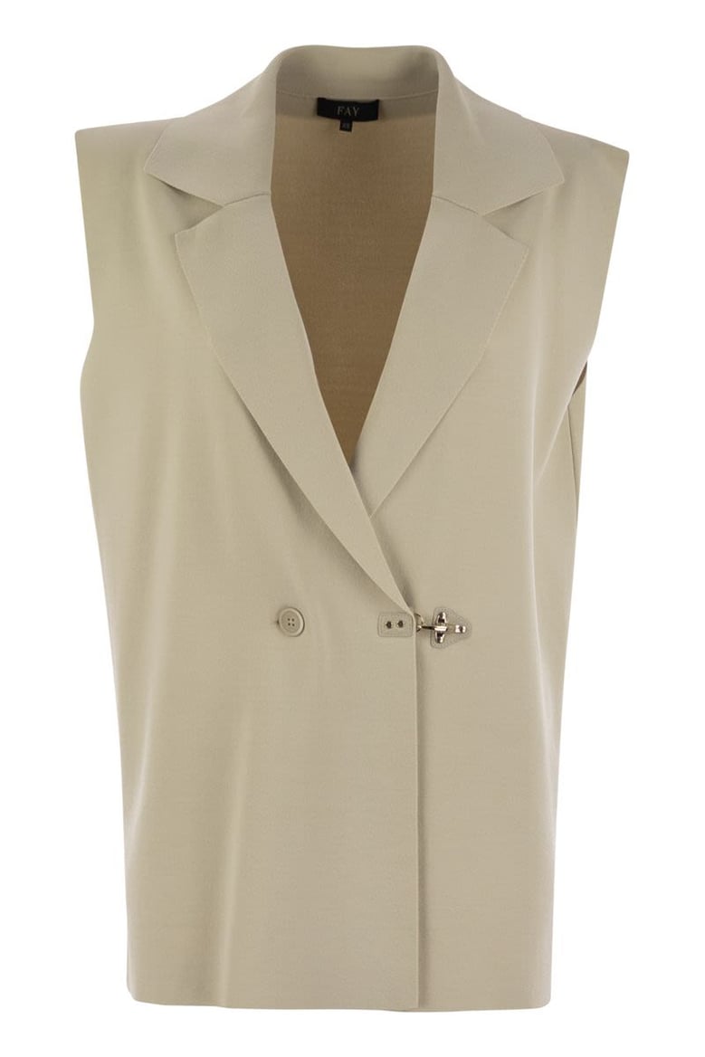technical viscose knitted vest by Selfnex