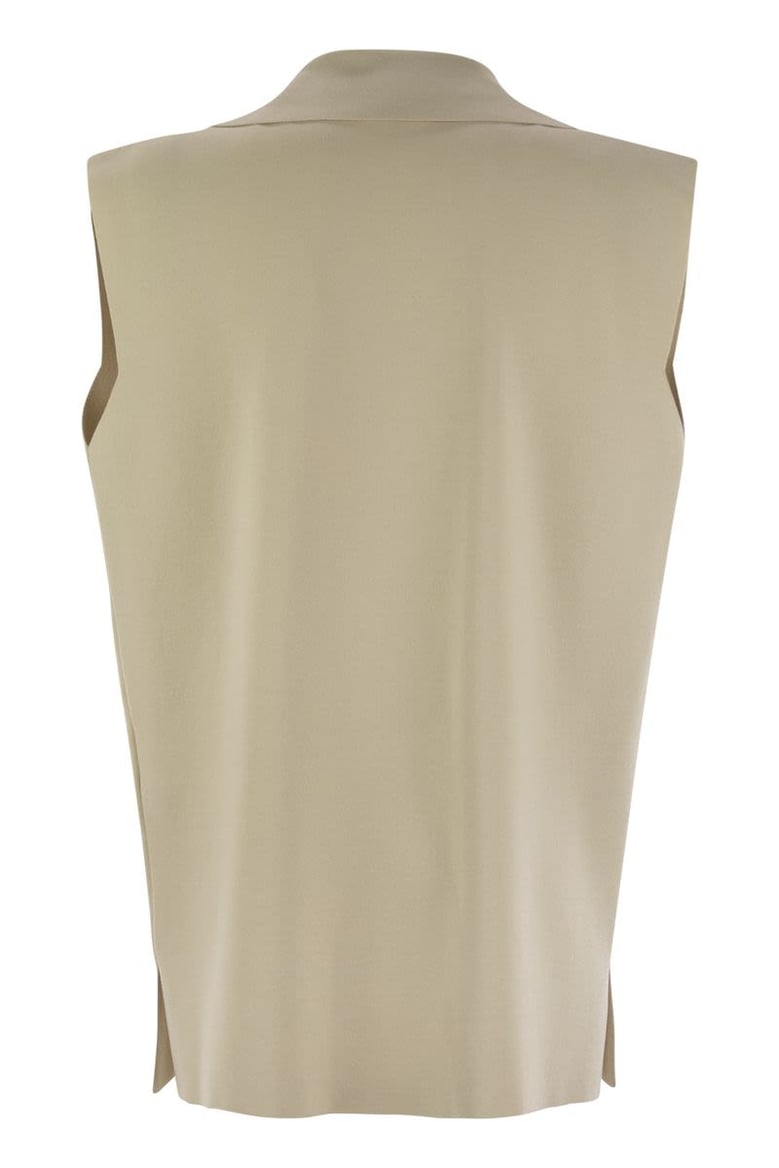 technical viscose knitted vest by Selfnex