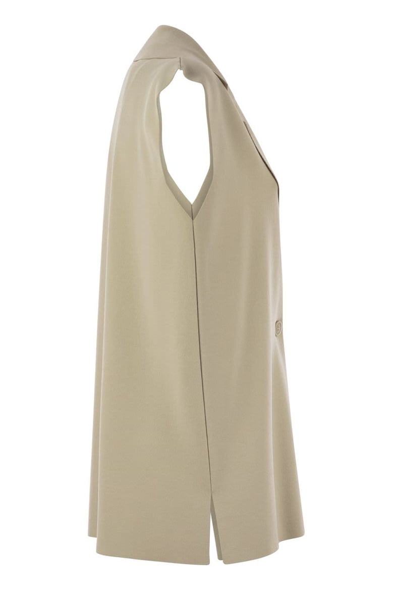technical viscose knitted vest by Selfnex