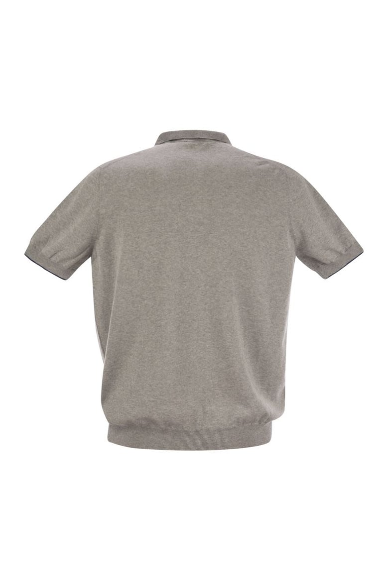 cotton buttonless polo shirt by Selfnex