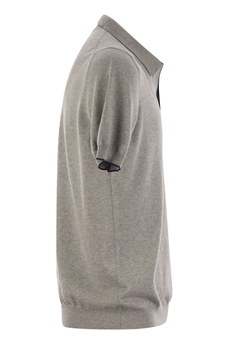 cotton buttonless polo shirt by Selfnex