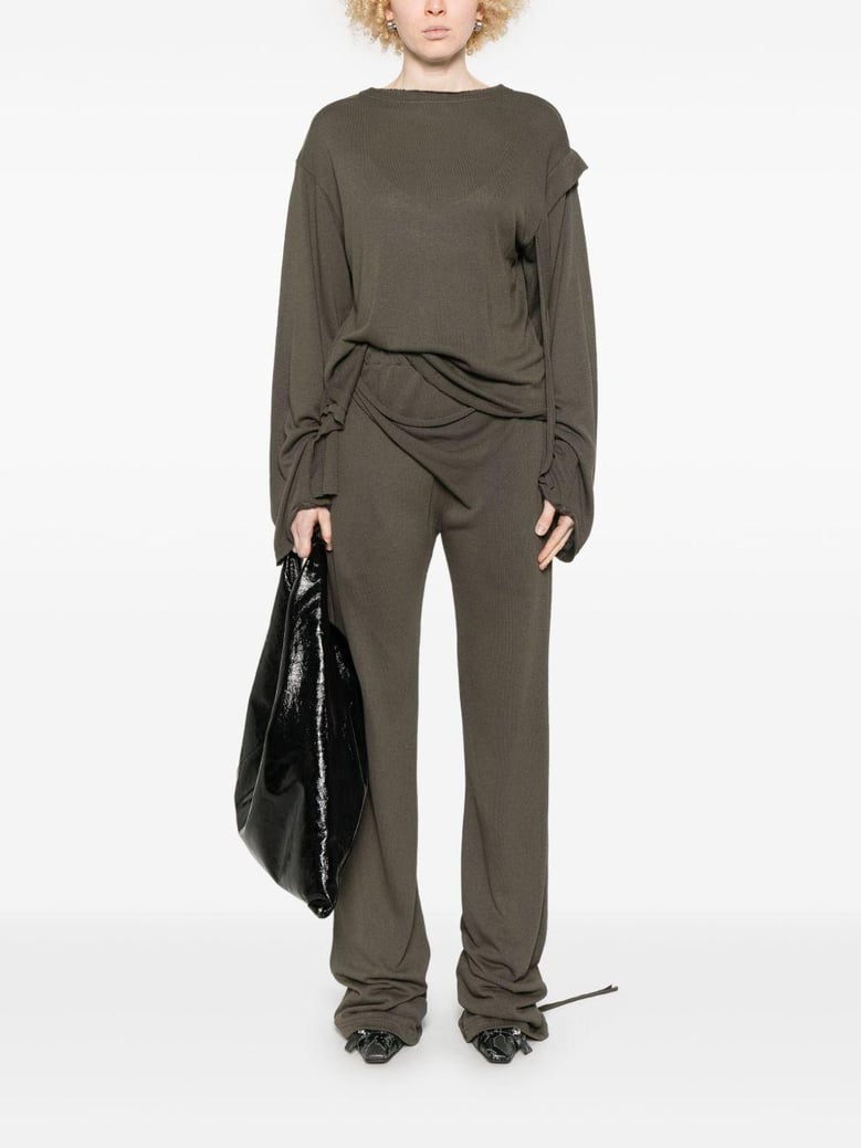 linen blend trousers by Selfnex