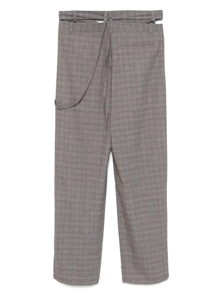 wool blend wrap trousers by Selfnex