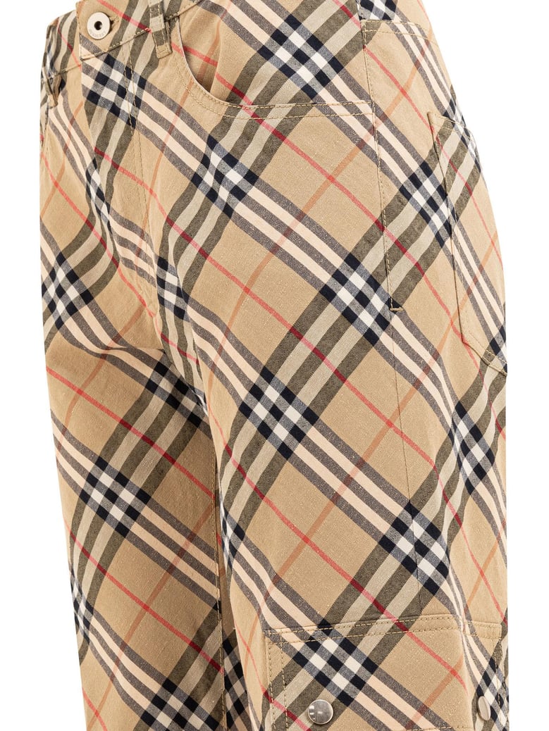 straight leg checked cargo pants by Selfnex