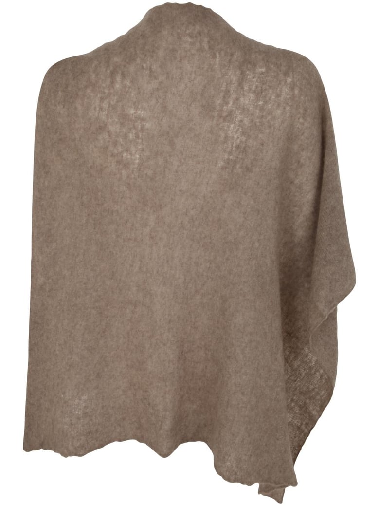 open knitted poncho melange by Selfnex