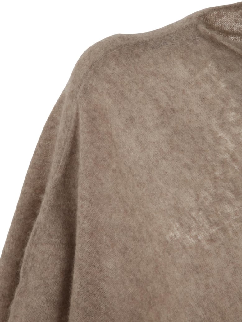 open knitted poncho melange by Selfnex