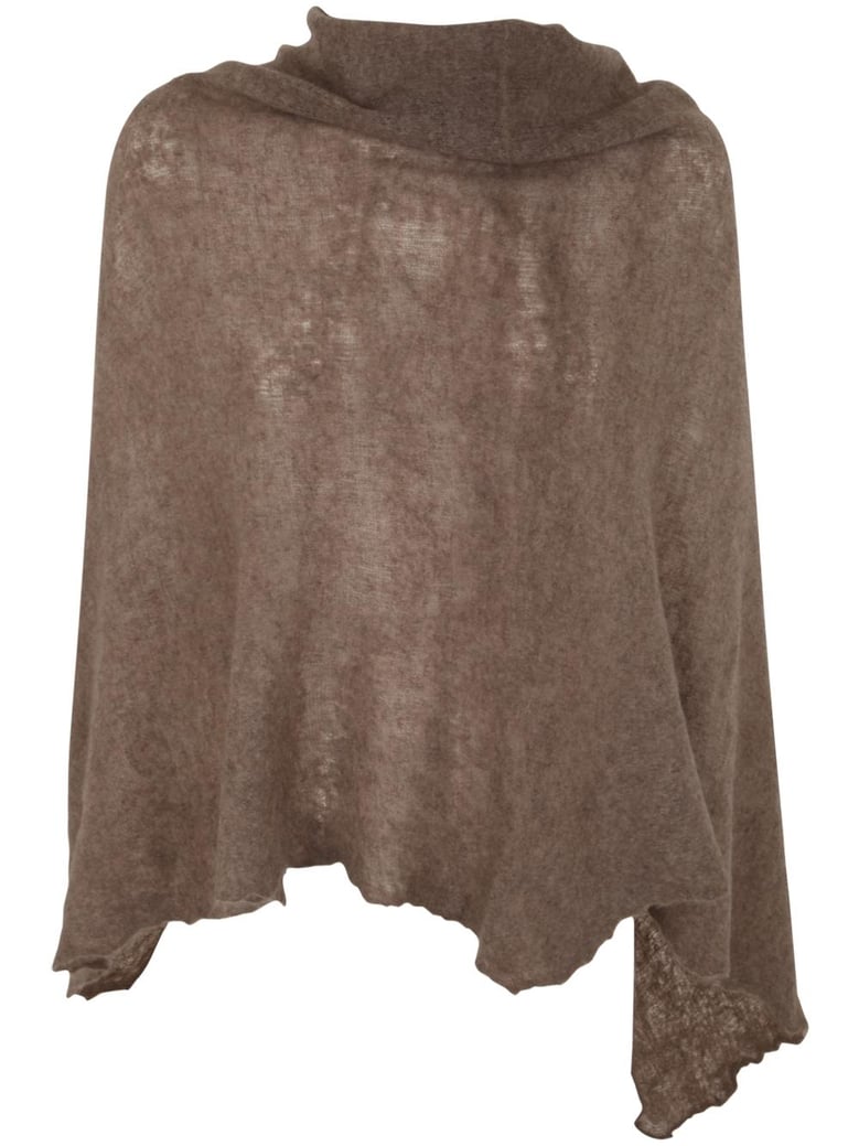 open knitted poncho melange by Selfnex