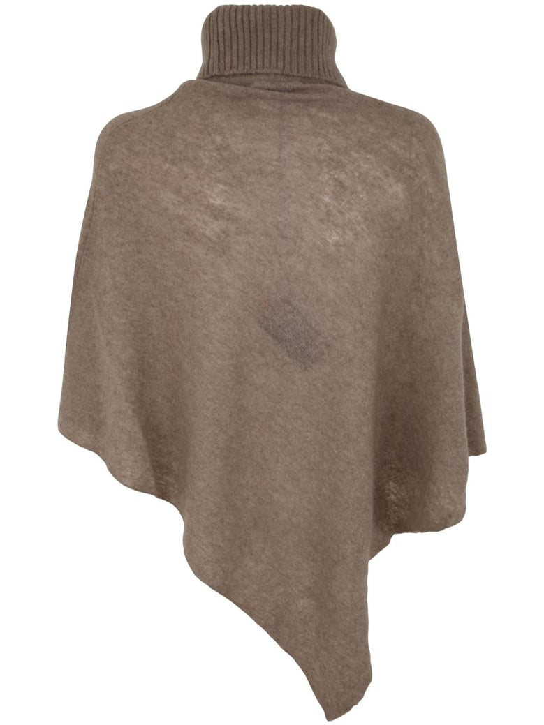 polo neck poncho by Selfnex