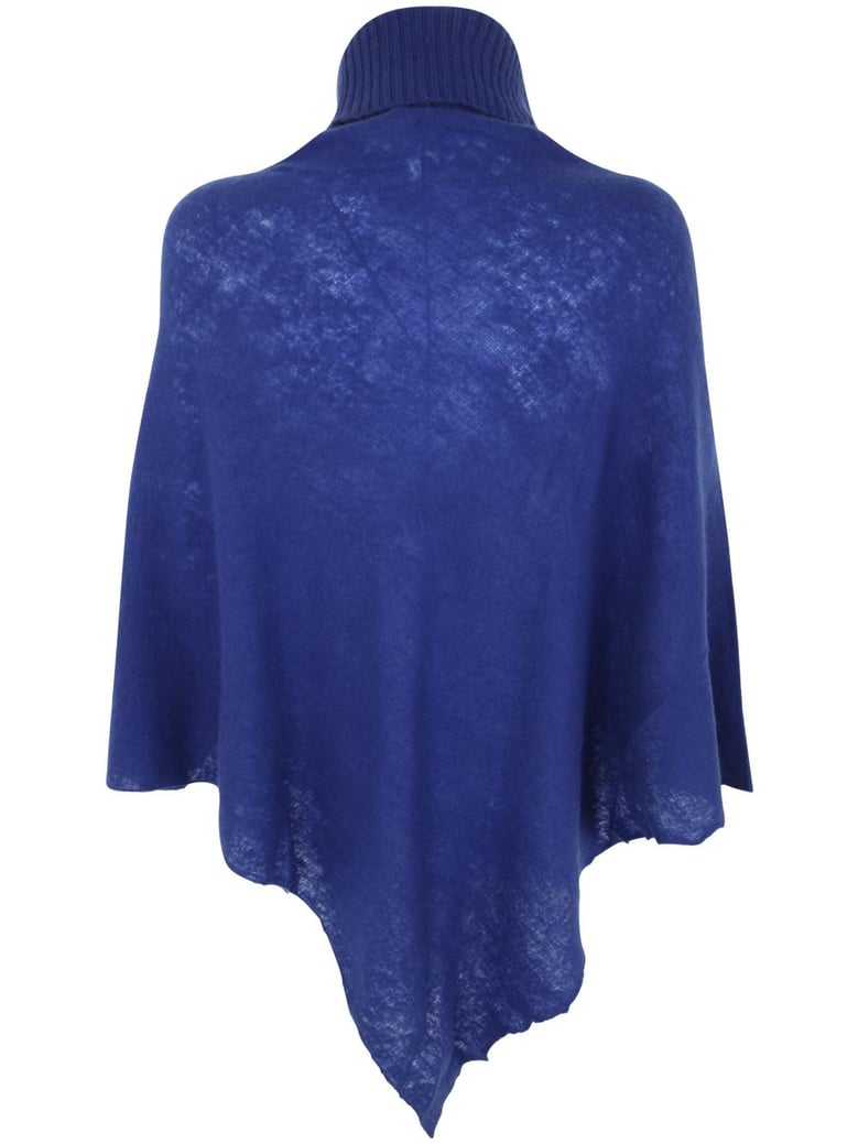 polo neck poncho by Selfnex