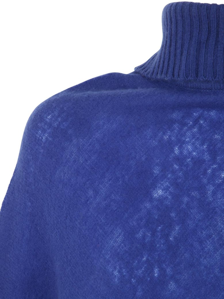 polo neck poncho by Selfnex