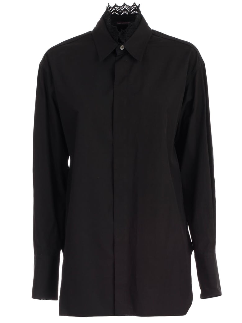 shirt l/s collar lace by Selfnex