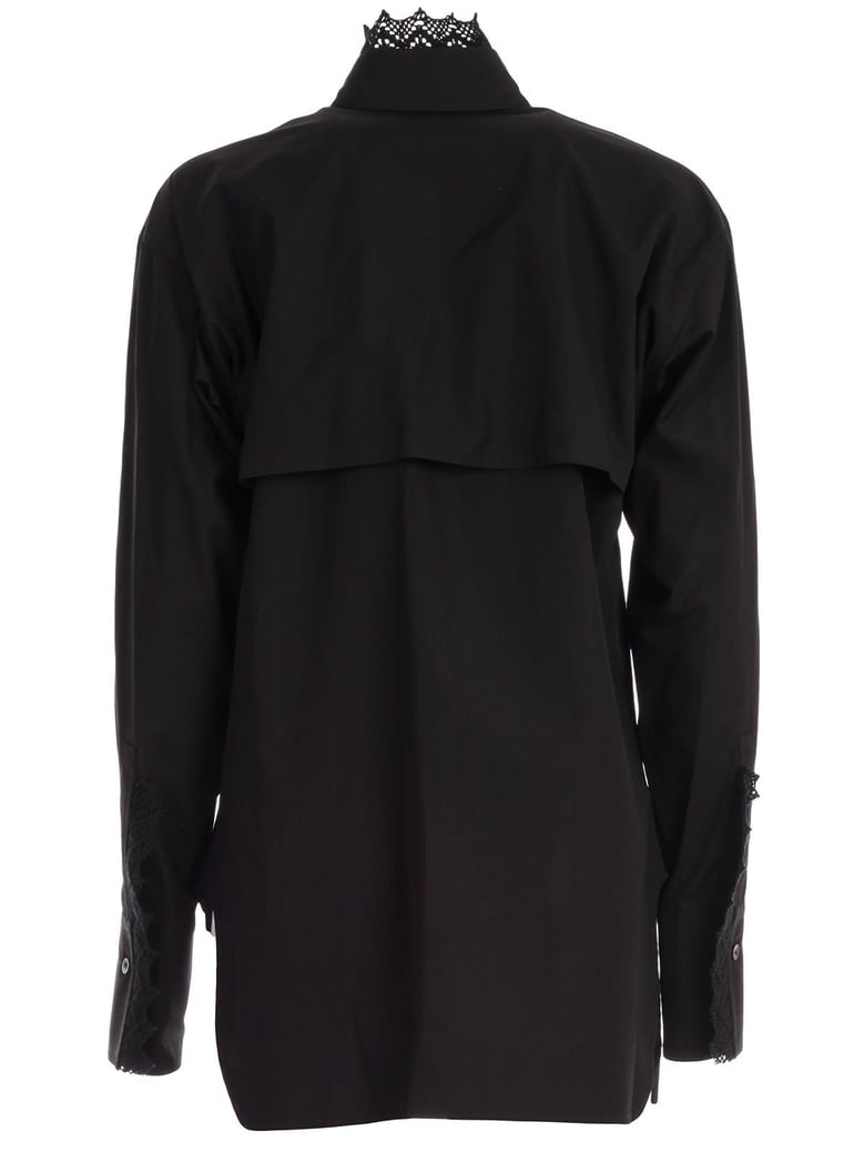 shirt l/s collar lace by Selfnex