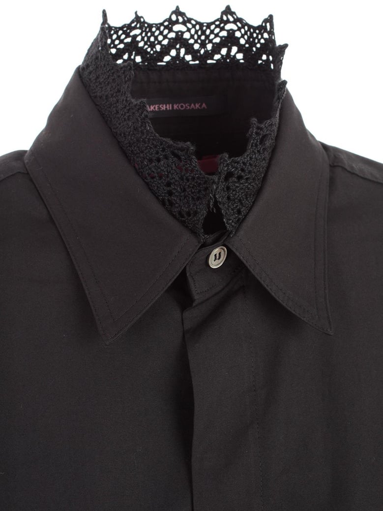 shirt l/s collar lace by Selfnex