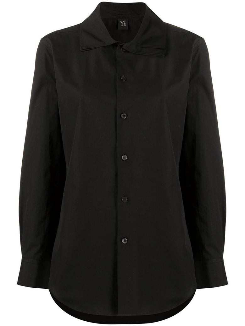 u layered collar shirt w/pocket by Selfnex