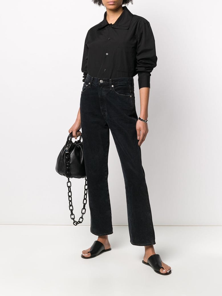 u layered collar shirt w/pocket by Selfnex