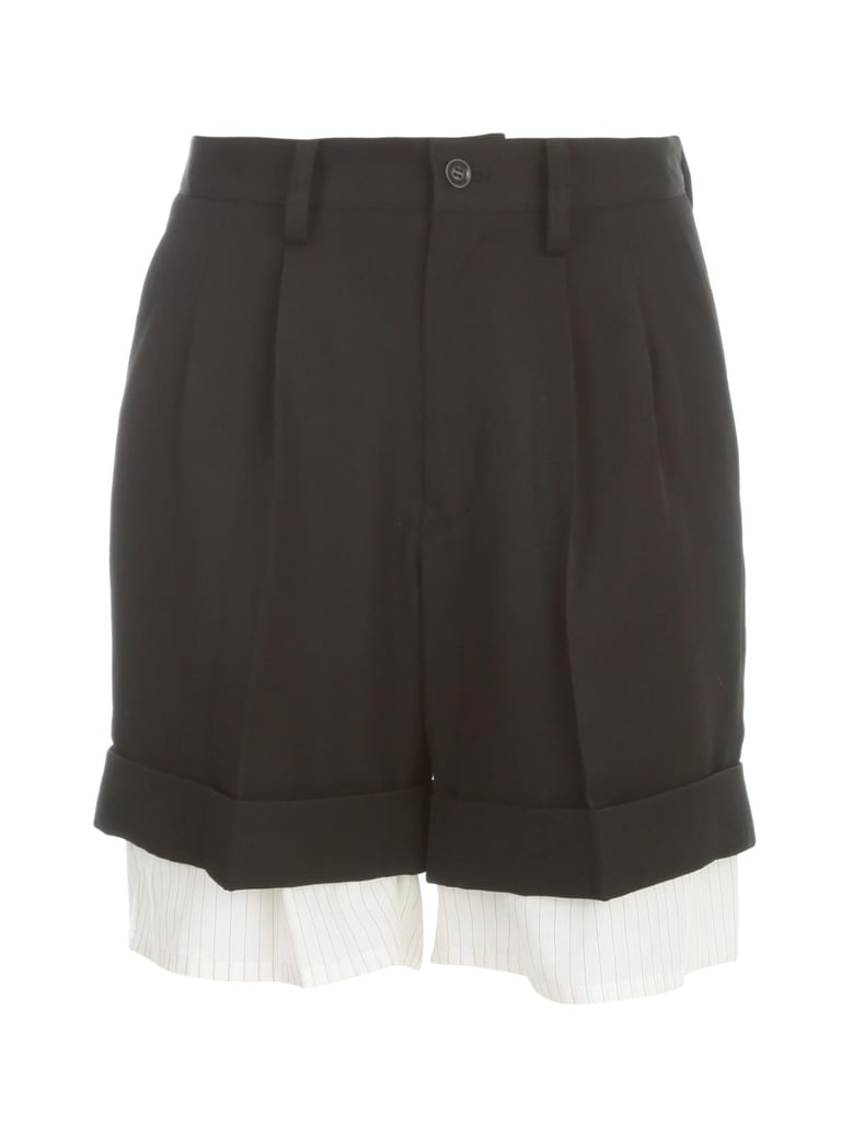 gabardine double shorts by Selfnex
