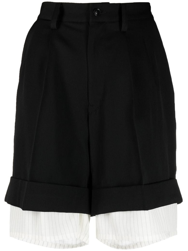 gabardine double shorts by Selfnex