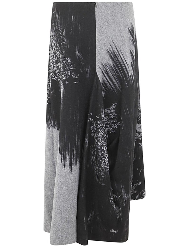 y-panelled tuck flare sk by Selfnex