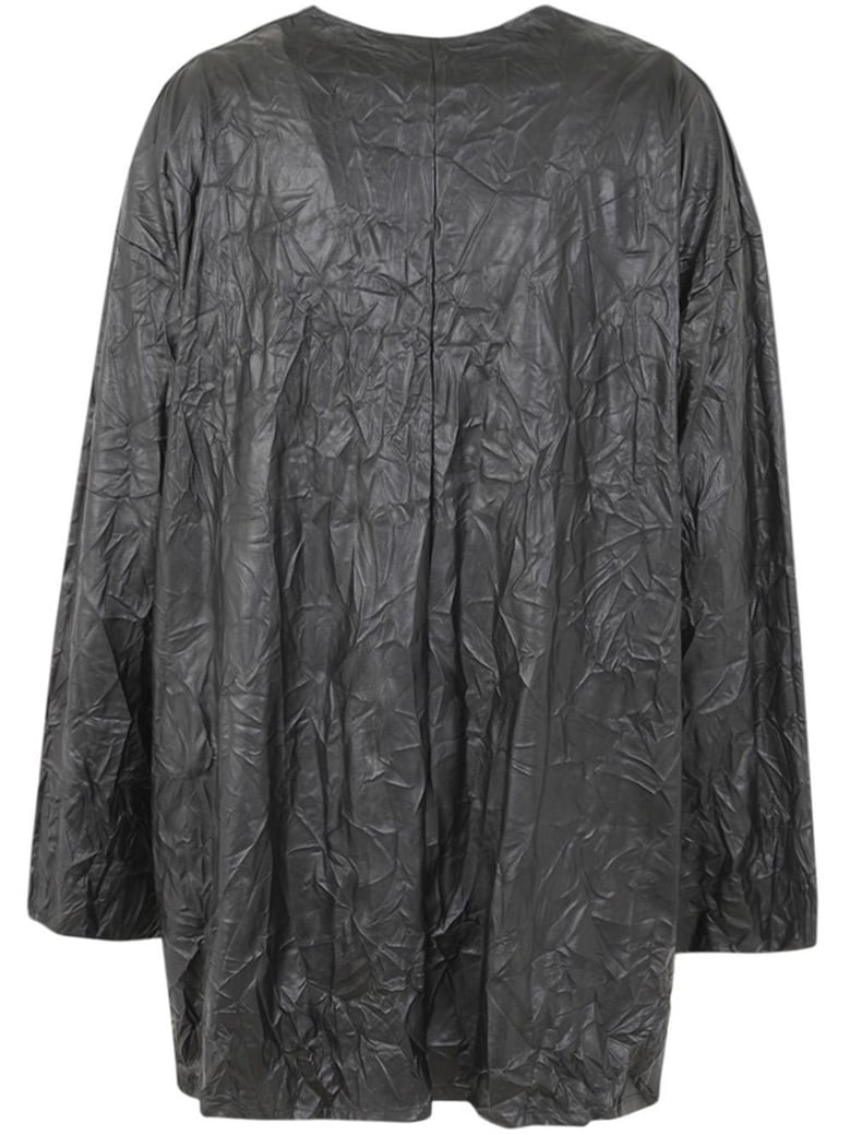 crinkled faux leather sweater by Selfnex