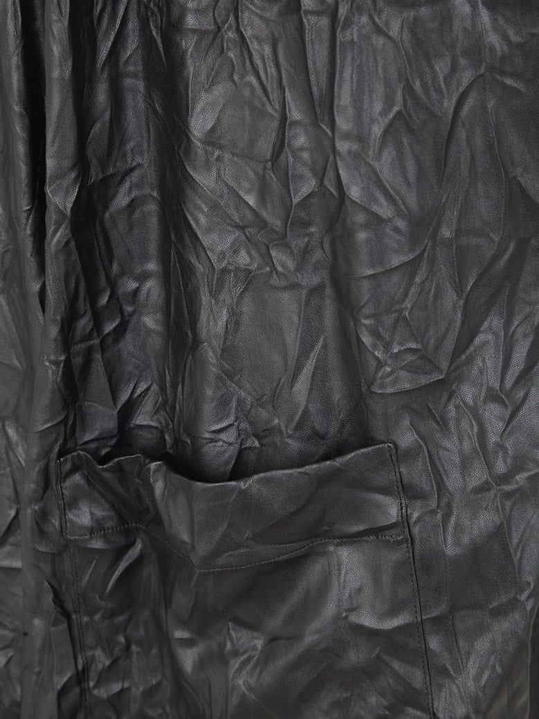 crinkled faux leather sweater by Selfnex