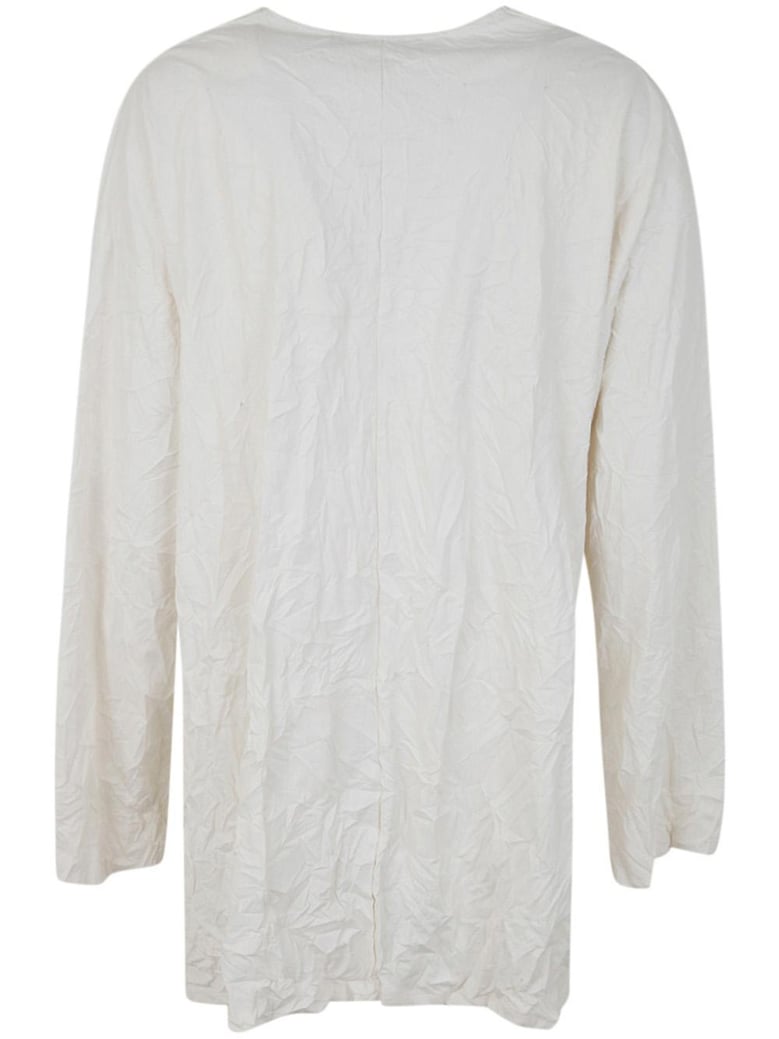 crinkled faux leather sweater by Selfnex