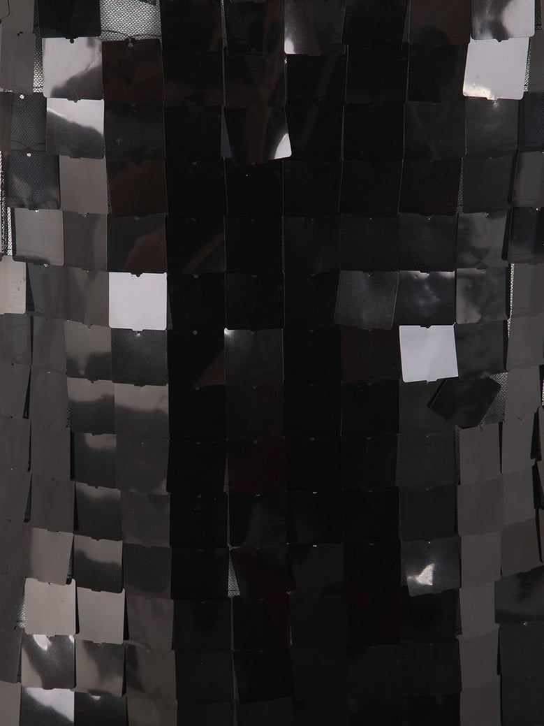 corazza macro square sequins on tulle dress by Selfnex