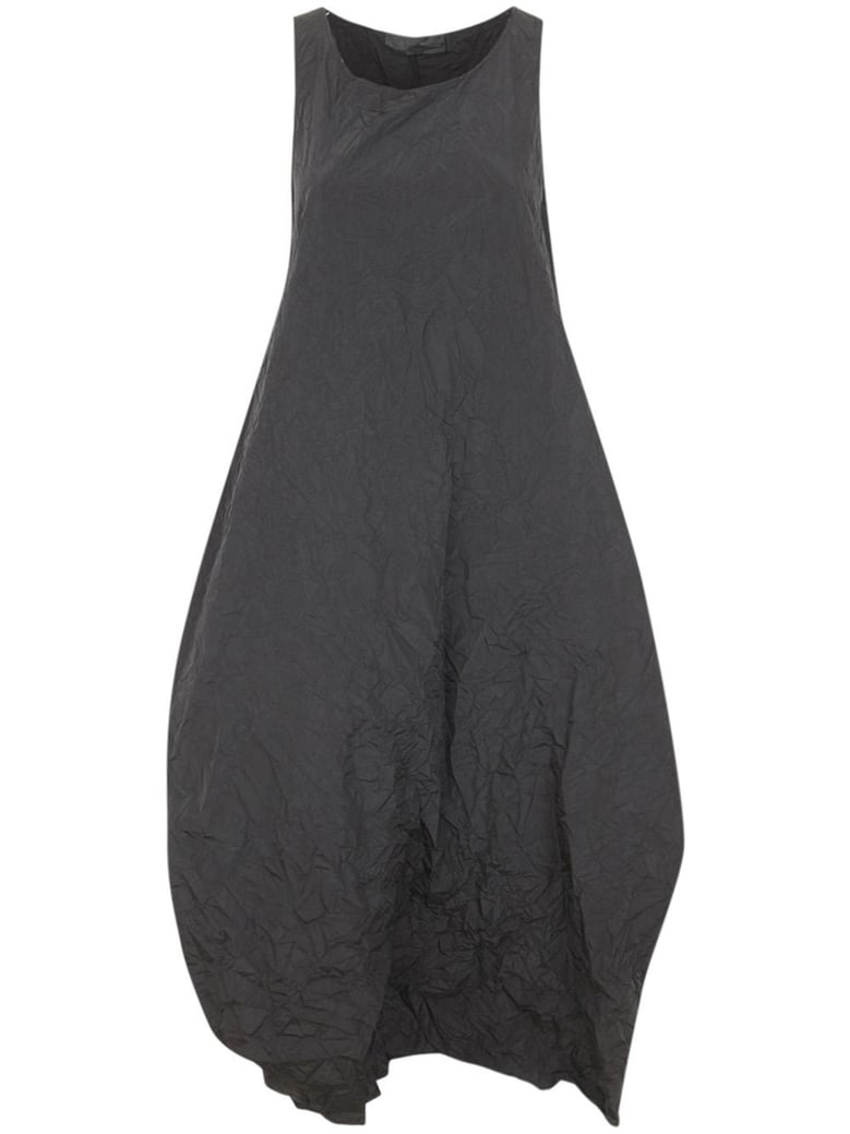 marionetta crinkled opaque taffeta long dress by Selfnex
