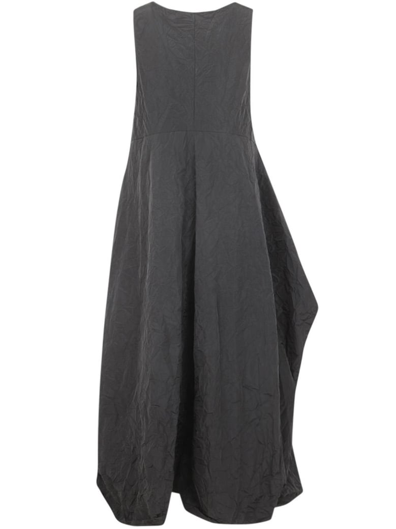 marionetta crinkled opaque taffeta long dress by Selfnex