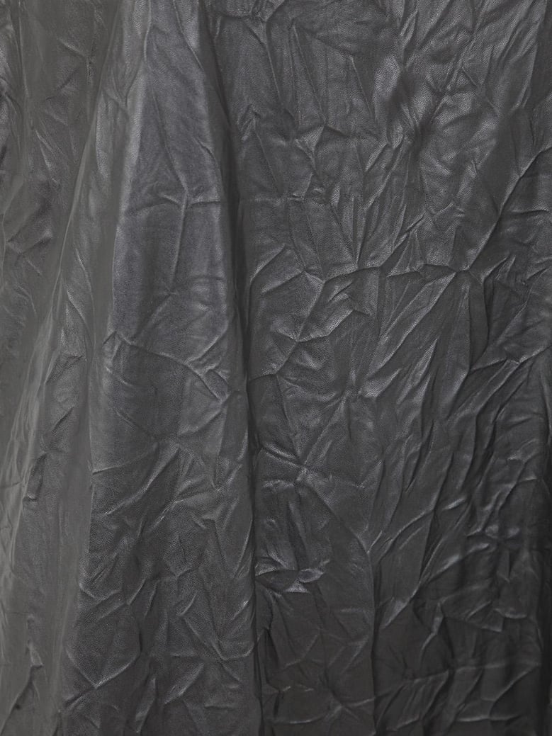 crinkled faux leather long dress by Selfnex