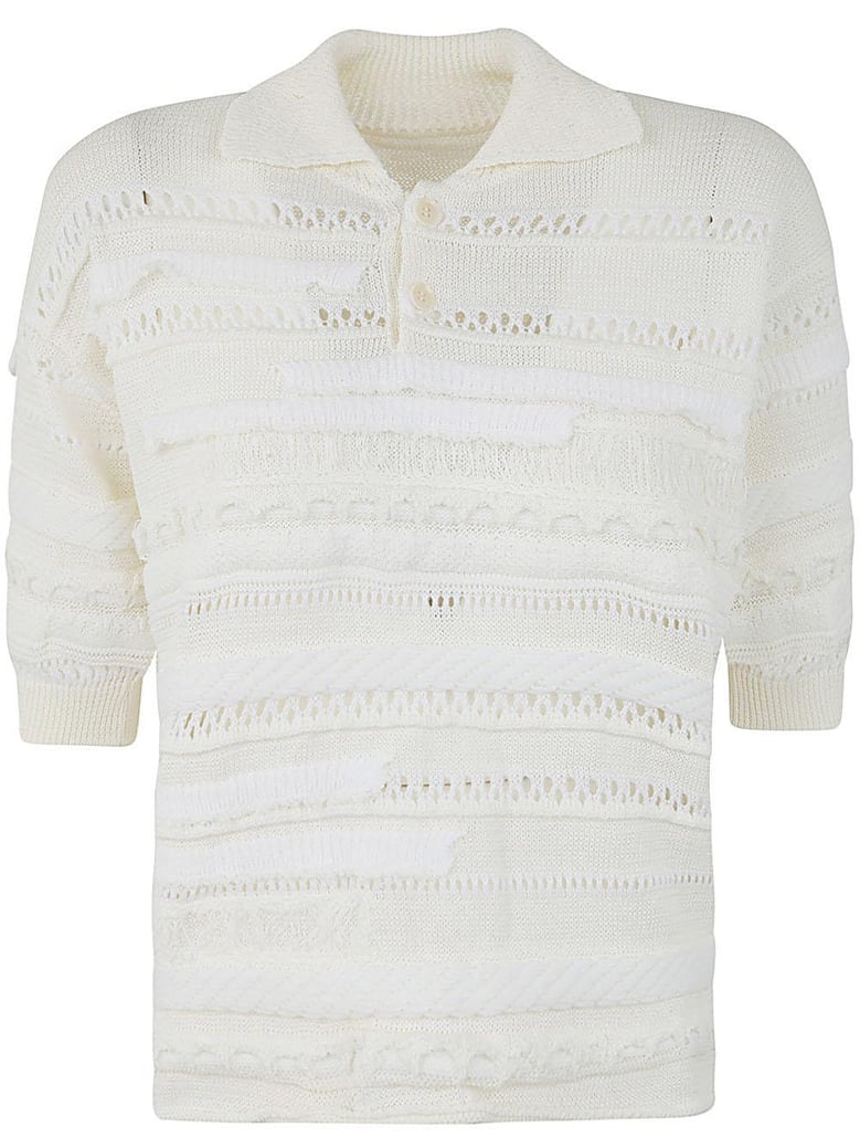 half sleeve pull over with collar by Selfnex
